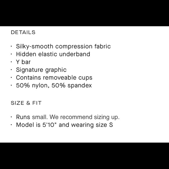 NWT Bandier All Access Chorus Bra in Black Size Small Sports Bra - Picture 7 of 8